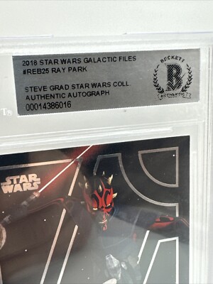 2018 Star Wars Ray Park Darth Maul Signed Topps Galactic 2018 Star Wars Ray Park Darth Maul Signed Topps Galactic