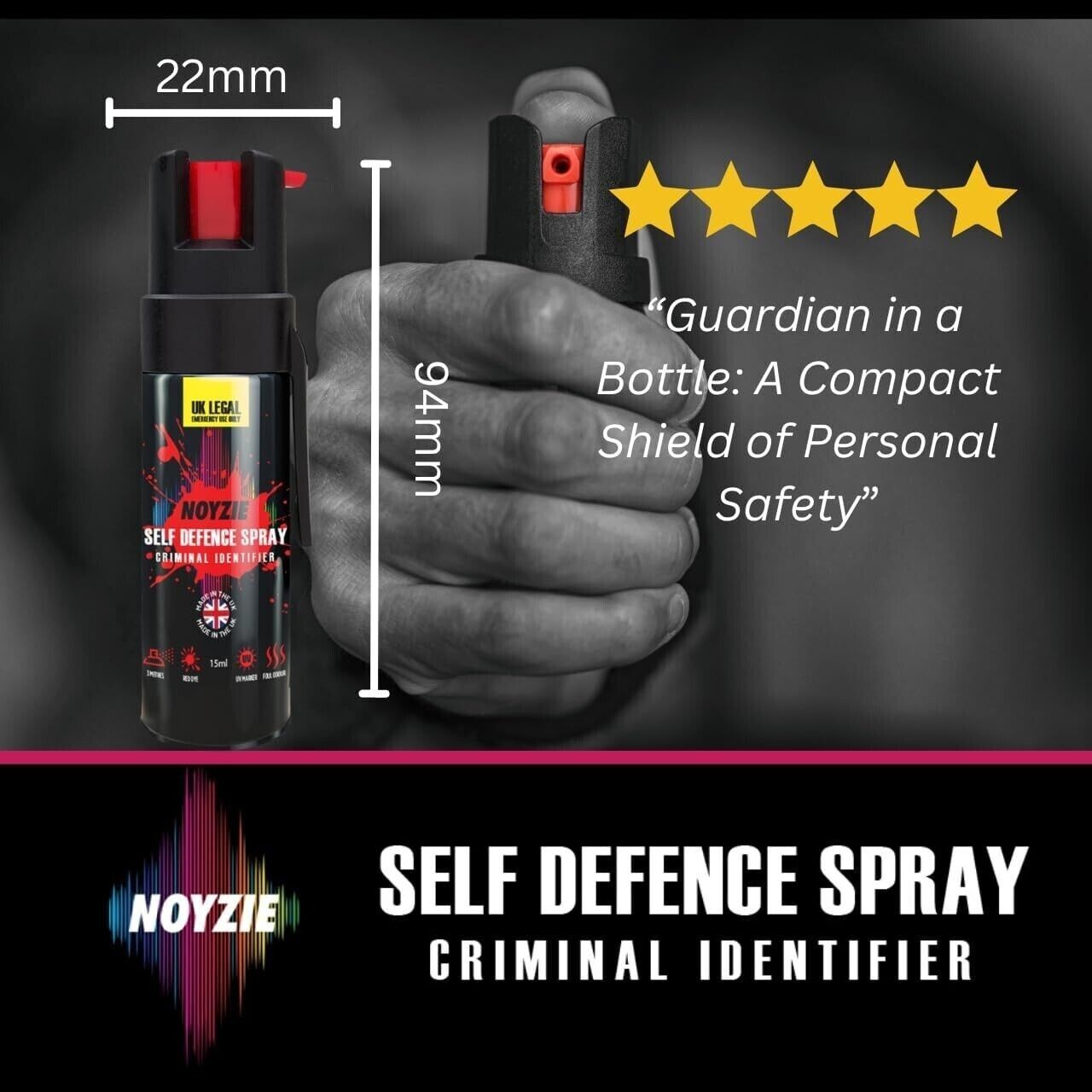 UK Legal Self Defence Pepper Spray Long Lasting Criminal Identifier
