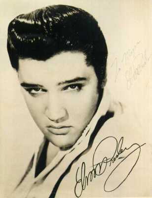 ELVIS PRESLEY signiertes Foto - Rock and Roll Star Sänger / Sänger Preprint