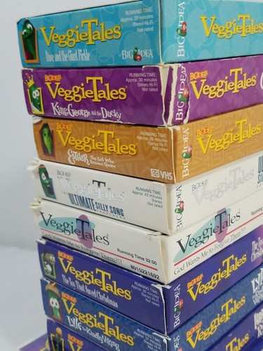 VeggieTales VHS Lot of 9 Tapes Ultimate Silly Song Easter Carol Big Idea - Picture 5 of 19