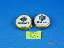 2 ältere und seltene Kronkorken von der Brauerei Herforder aus Hiddenhausen