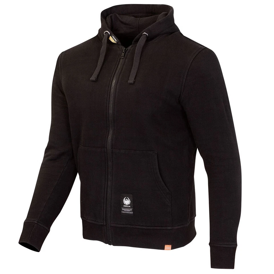 MERLIN CODY D3O NEGRA UNA SOLA CAPA URBANA INFORMAL MOTO BICICLETA CON CAPUCHA Foto 3 de 3