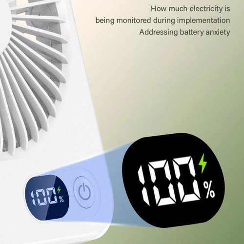 Portable Small Mini FAN Rechargeable Desk Fan Quiet 5 Speed Table Cooling Fan UK - Picture 14 of 28