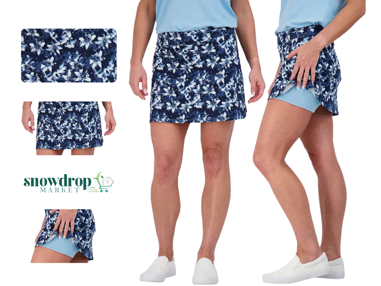 Womens Colorado Clothing Tranquility Everyday Skort Comfort Stretch Navy  Size M | eBay