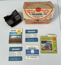 Vintage 1950s Viewmaster Travel-Pak 3 Fairy Tales Reels Great Condition w Box