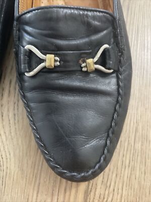 Bally Napoli Mens 8 M Black Leather Loafers Shoe Made In Italy Bally Loafers Men main image 4
