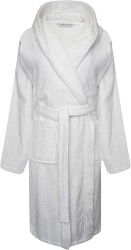 Unisex Bathrobe 100% Cotton Terry Toweling Hooded 650GSM Dressing Gown Bath Robe - Picture 37 of 37