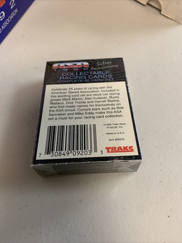 1992 ASA Silver Anniversary Collectable Racing Cards Complete 50 Card Set Sealed - Picture 4 of 6