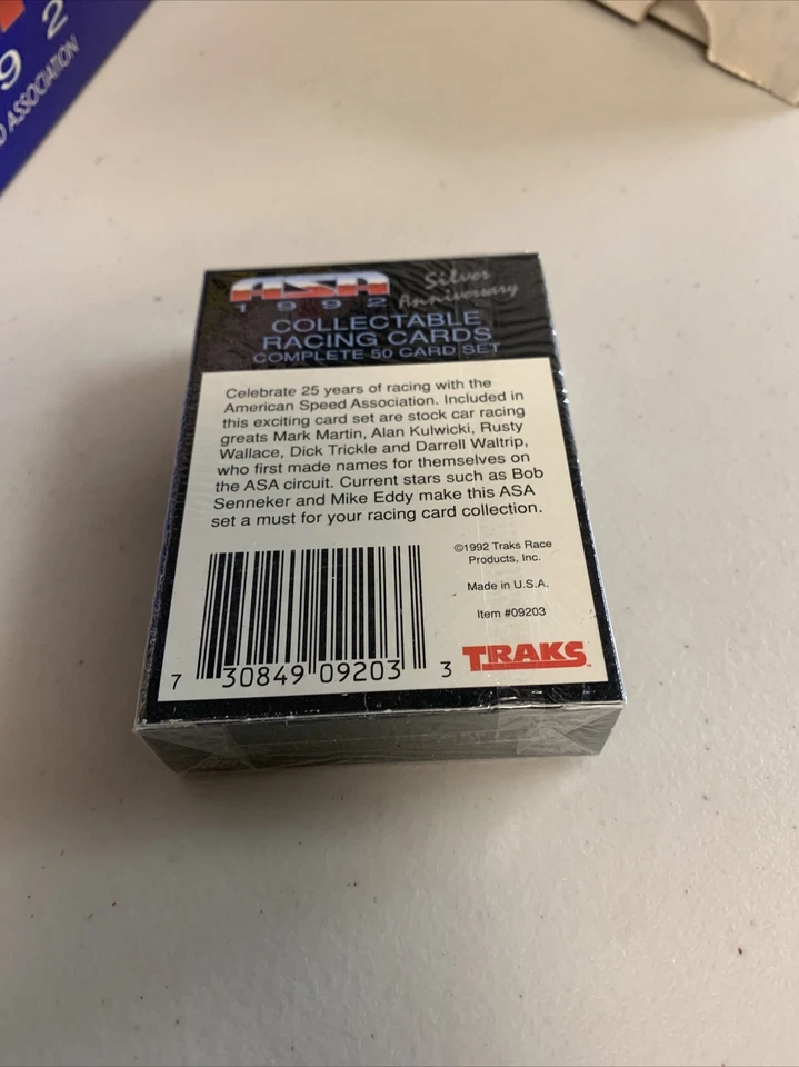 1992 ASA Silver Anniversary Collectable Racing Cards Complete 50 Card Set Sealed - Image 4 of 4
