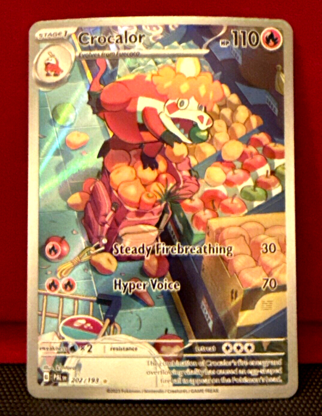 Pokémon TCG Crocalor 202/193 Paldea Evolved Full Art Illustration Rare NM