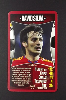 1 x card Top Trumps Football EFS David Silva T59