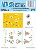 MW22 Special Hobby M72048 Spitfire MK.22/24 AND Seafire MK.46/47 Mask 1/72 Mask