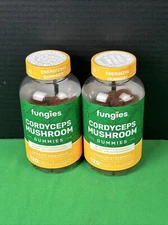2 Fungies Cordyceps Mushroom Energy Support Gummies 120 Ct Mango Pineapple 08/26