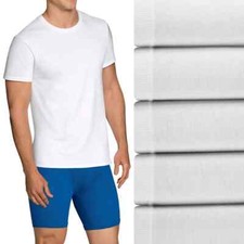 NEW Fruit of The Loom Signature White T-shirts 6 Pack Short Sleeve SMALL 34-36
