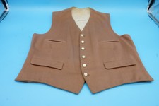 1930s Vintage Camelhair Waistcoat With Mother Of Pearl Buttons By Horne Brothers