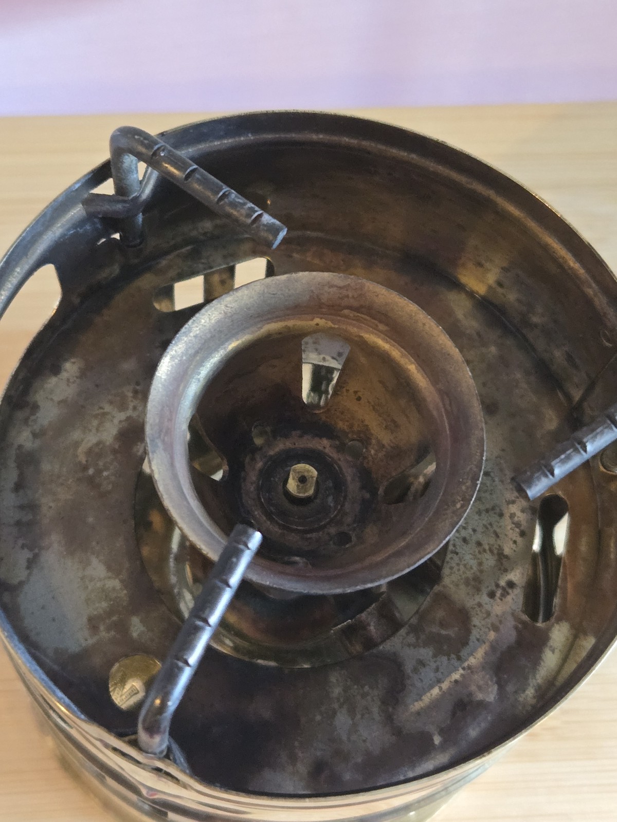 UNTESTED Vintage Svea 123 Brass Backpacking Stove –Made in Sweden–w/ Windscreen 