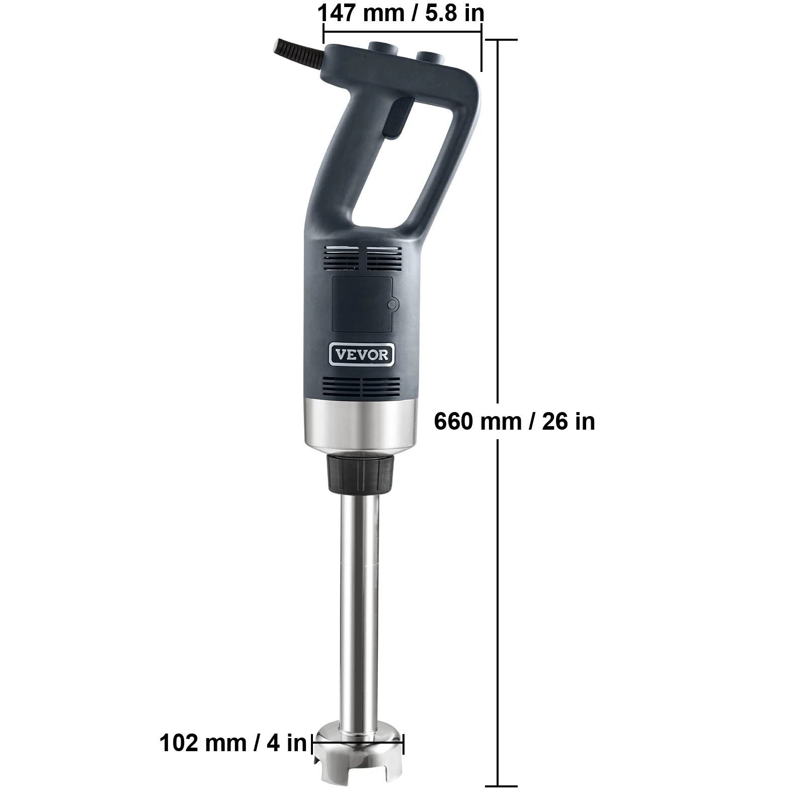 New Immersion Blender 500 Watt Heavy Duty Hand Mixer Variable Speed Stick Mixer