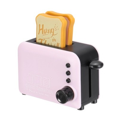 Miniature Play Kitchen Accessory, Plastic Toaster Cookware, Pink