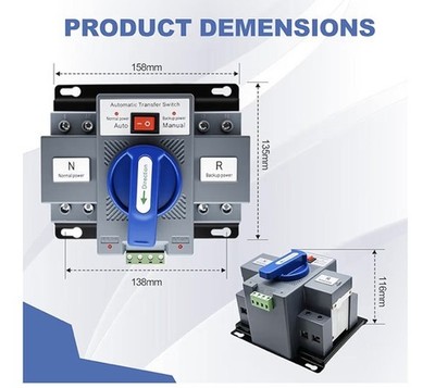 2P 63A Dual Power Automatic Transfer Switch 60HZ Changeover Transfer Switch tool