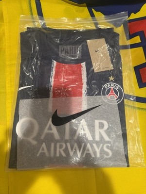 Nike Paris Saint-Germain Soccer Jersey Shirt Qatar Airways Blue Red White