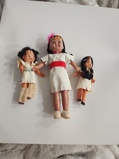 1930s CELLULOID Dolls, Native American Kewpies Lot Of 3