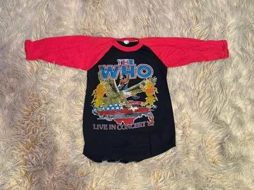 ORIGINAL THE WHO LIVE IN CONCERT FAREWELL TOUR T-SH 1980s vintage concert t-shirt, vintage, single stitch, B+ condition