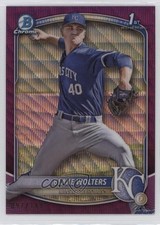 2025 Bowman Chrome Prospects Fuchsia Wave Refractor 97/199 Blake Wolters 1i7n