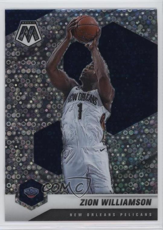 2020-21 Panini Mosaic Fast Break Silver Prizm Zion Williamson #49 0x1