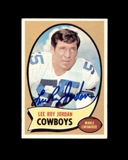 Lee Roy Jordan Signed 1970 Topps Dallas Cowboys Autograph