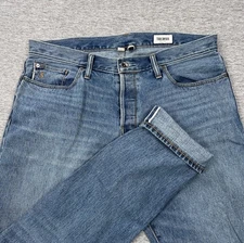 Todd Snyder Jeans Mens 34x34 Blue Japan Selvedge Denim Slim Fit Button Fly READ