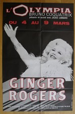 GINGER ROGERS original vintage french concert poster