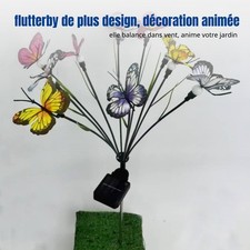 Lampe solaire LED luciole sur tige, déco jardin extérieur étanche