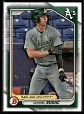 2024 Bowman Prospects Green Pattern Base Daniel Susac Oakland Athletics #BP-42