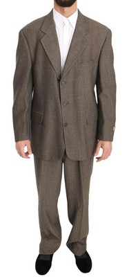 Dolce & Gabbana Brown Single Breasted Wool Men's Suit