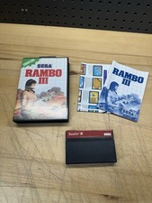MINTY Sega Master System Rambo III 3 SMS 1986 CIB Complete w/ Manual & Poster