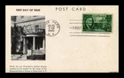 Dr Jim Stamps 1945 1c Roosevelt Hyde Park First Day Of Issue Postcard