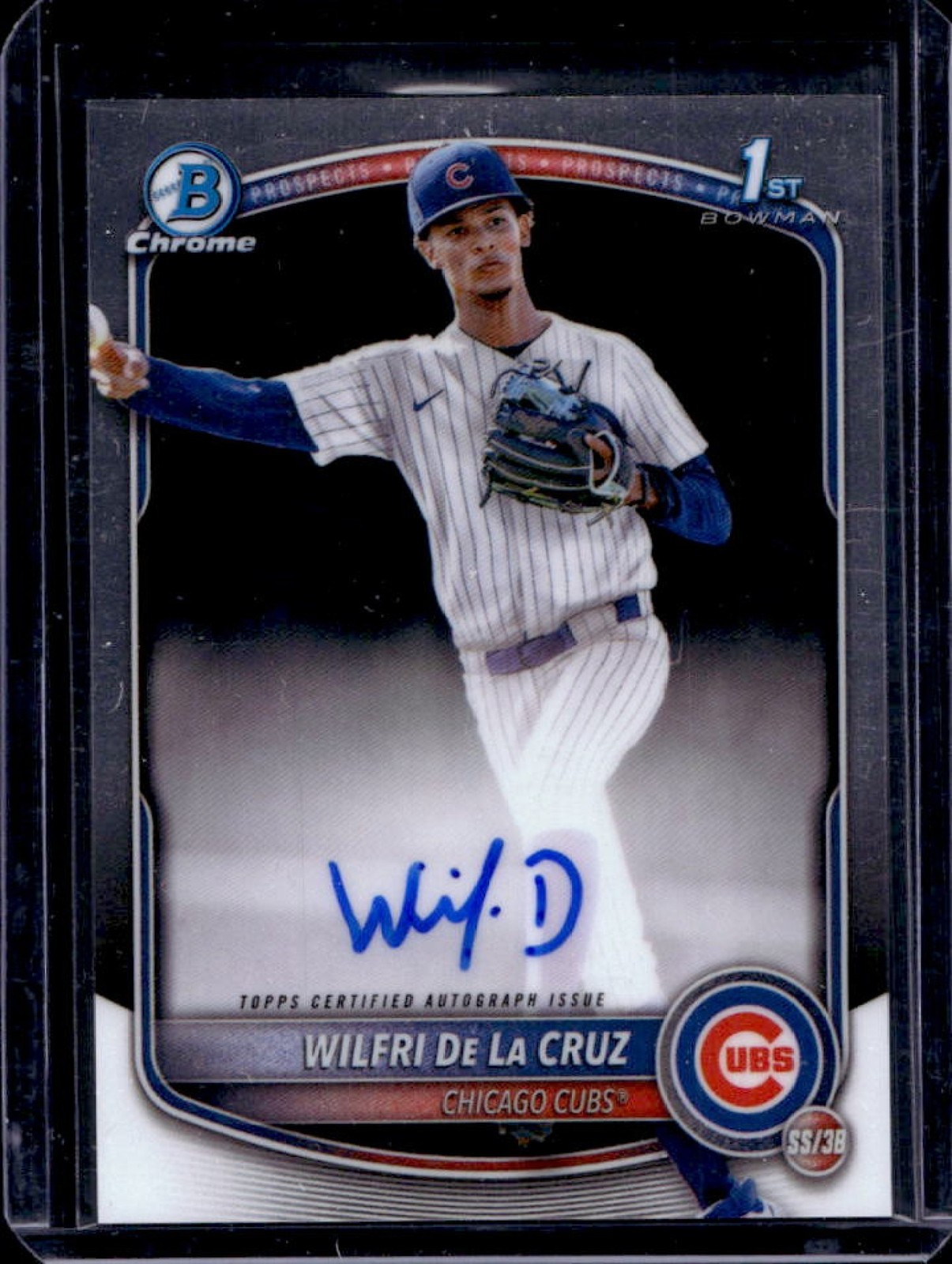 2025 Bowman Chrome Wilfri De La Cruz Auto 1st #CPA-WD Cubs