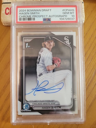 2024 Bowman Draft Hagen Smith 1st Bowman Auto PSA 10 GEM MINT White Sox