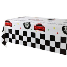 GGDE 1 Pcs Racing Car Theme Party Plastic Table Cover Boys Birthday Party Dec...