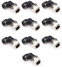 Push to Connect Air Fittings 1/4 Inch OD Tubing X 1/8" Npt Elbow Air Line Quick