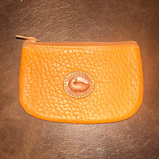 vintage Dooney Bourke pebbled leather zip coin pouch