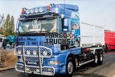 LKW Foto DAF 95 XF Kippanhänger Frankreich blau Sté Mas Jacky GUIMA #e3vk