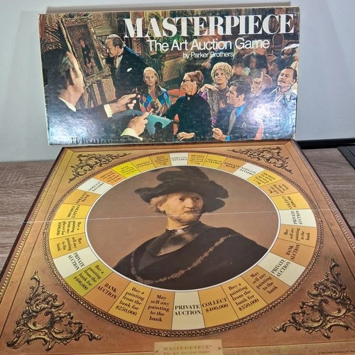 Vintage 1970 Masterpiece Art Auction Board Game Parker Brothers 100% Complete