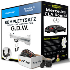 Für MERCEDES CLA Kombi Typ X118 Anhängerkupplung abnehmbar +eSatz 13pol 19- PKW