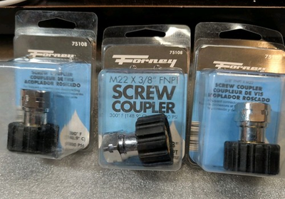 #ad Lot Of 3 Forney 75108 Pressure Washer Screw Coupling Hose Connector 3 8 FNPTXM22 $21.00