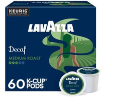 Lavazza Decaf, Single-Serve Keurig K-Cup Pods, Medium Roast Coffee, 60-Count Box
