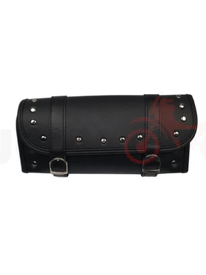 Sacoche de fourche moto bagage rouleau à outils UNIVERSEL NOIR 8x14x29,5cm - Photo 1/4