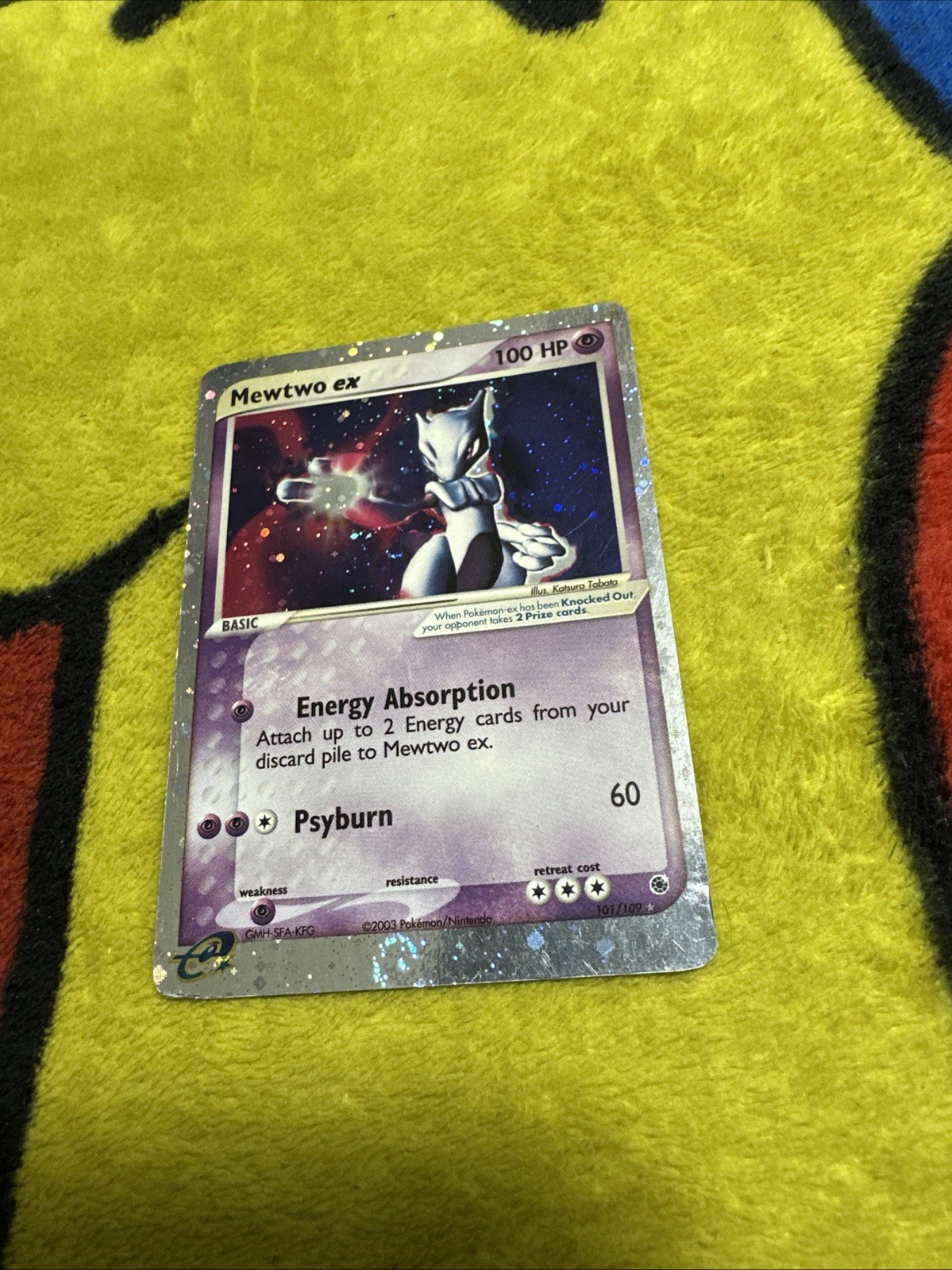 Pokemon Ruby & Sapphire Mewtwo EX 101/109 MP/P Swirl!