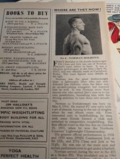 K1-9 Ephemera 1950s picture Article Body Builder Norman Holroyd