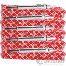 5x FEBI GLÜHKERZE passend für MERCEDES C-KLASSE (W202) E-KLASSE (W124)